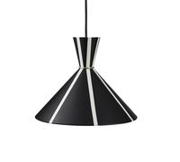 Lámpara Colgante Colgante Nórdica Cálida Bloom Stripe, Color Negro y Blanco Cálido
