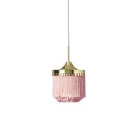 Lámpara Colgante Colgante Nórdica Cálida con Flecos, Ø20 , Rosa Pálido
