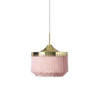 Lámpara Colgante Colgante Nórdica Cálida con Flecos, Diámetro 30 cm , Rosa Pálido