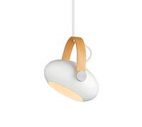 Lámpara Colgante DC Ø18 Blanco/Roble