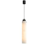 Lámpara Colgante de alabastro Negro: lámpara Colgante Ajustable de Mediados de Siglo for Cocina, Comedor, Dormitorio y baño.