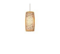 Lámpara Colgante de bambú Tejido con Pantalla de PVC Tejida a Mano, decoración rústica Japonesa, lámpara Colgante Retro de Mimbre, Accesorios para Dormitorio, vestíbulo, Bar, Pasillo.