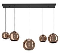 Lámpara colgante de cobre, modelo Córdoba, 5 luces