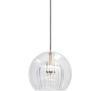 Lámpara colgante de cristal minimalista nórdico para cocina, isla de cocina, doble nervadura, pantalla transparente, minilámpara de techo E27, lámpara colgante de techo moderna de metal, lámpara de a