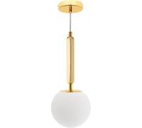 Lampara colgante de la serie aimee metal acabado dorado intelusa