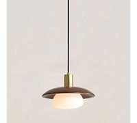 Lámpara Colgante de Madera, Diseño Original de Fábrica, Nogal,Re, Lámpara Colgante de Cristal Suspendida, Lámpara de Techo Led G9, Lámpara Semiempotrada, Juego para Mesita de Noche, Dormitorio, Estudi