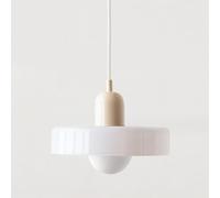 Lámpara colgante de mediados de siglo Lámpara colgante de techo colorida con pantalla de vidrio Iluminación colgante vintage Lámparas colgantes de hierro y vidrio para dormitorio, sala de estar,