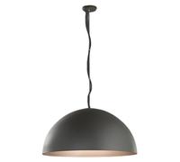 Lámpara colgante de metal, en color gris metálico y marrón metálico, con estructura de acero, lámpara de techo moderna - Perenz