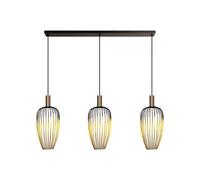 Lámpara Colgante De Metal Negra Y Dorada De 3 Focos GU10 115 Cm Para Cocina