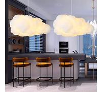 Lámpara colgante de nube 3D creativa Araña de pantalla de nube de algodón de PVC Lámpara de techo de luz de techo de nube para comedor, sala de estar, centro comercial