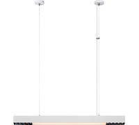 Lámpara colgante/de techo moderna, de color blanco, diseño lineal, 80 cm, con tecnología LED de 32W y color variable. Modelo CALI Light Prestige