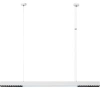 Lámpara colgante/de techo moderna, de diseño lineal, en color blanco, con tecnología LED de 47W y cambio de color, de 120 cm de longitud. Modelo CALI Light Prestige