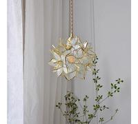 Lámpara colgante de vidrio transparente, 20 cm de diámetro, diseño minimalista moderno