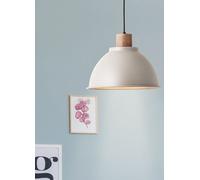 Lámpara colgante decorativa Erena de BRILLIANT en color taupe | Regulable con la bombilla adecuada | Diámetro 38 cm | Altura 120 cm | 1x E27, máx. 60 vatios | Metal/Madera