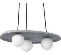 Lámpara de techo colgante de hormigón gris 38.5 cm de ancho concrete nest osram 3 luces g9. altura máxima 150 cm