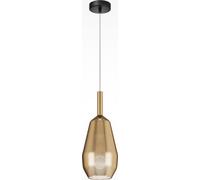 Lámpara colgante dorada con pantalla de cristal, modelo Duality, 1xE27, 60W, marca Maytoni