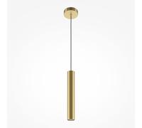 Lámpara colgante dorada, modelo "Tuba Pro Focus", 1 foco GU10, 6W, marca Maytoni