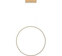 Lámpara colgante dorada moderna para baño y cocina, diseño de aro vertical, diámetro 90 cm, color variable, tecnología LED, 47W, MIRROR Light Prestige