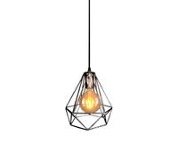 Lámpara colgante empotrada de estilo retro americano, pantalla de araña de hierro forjado, base E27, lámpara colgante de un solo extremo, luminaria de techo para sala de estar o ático de estilo rústic