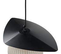 Lámpara colgante exterior Satellite de Gubi, 45 x 27 cm, negro/blanco crema