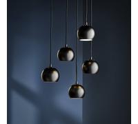 Lámpara colgante FRANDSEN Ball, negro mate, Ø 12 cm