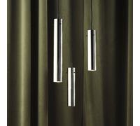 Lámpara colgante FRANDSEN FM2014, acero brillante, altura 36 cm