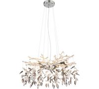Lámpara colgante Globo Lighting, acabado metálico cromado, 8 bombillas G9