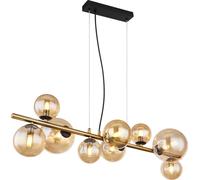 Globo Lighting Riha lámpara colgante x3.5 W negro-latón-ámbar 56135-9H