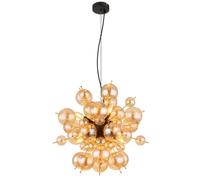 Globo Lighting Udo lámpara colgante 6x25 W negro-oro-ámbar 15633HA