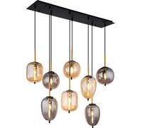 Globo Lighting Blacky lámpara colgante x40 W negro-humado-ámbar 15345-8A
