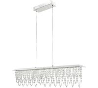Lámpara colgante Globo, metal cromado, con tecnología LED