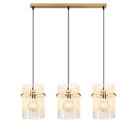 Globo Lighting Gorley lámpara colgante 3x60 W blanco-negro-oro 15698-3HM