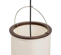 GUBI Silk Lantern lámpara colgante Natural white silk-semi matt negro