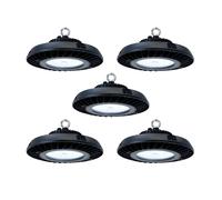 Lámpara colgante Industrial LED UFO - Pack de 5 - 120W - IP65 - 5700K - 14400 Lm - Led Phillips - Driver Invertronics - Aluminio - AZABAK
