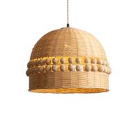 Lámpara Colgante Japonesa de bambú, lámpara de Techo Colgante Hecha a Mano con Pantalla Floral, lámpara de araña Oriental Tipo Farol para Comedor, Dormitorio, Isla de Cocina, salón de té.