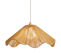 Lámpara Colgante Japonesa de bambú, lámpara de Techo Colgante Hecha a Mano con Pantalla Floral, lámpara de araña Oriental Tipo Farol para Comedor, Dormitorio, Isla de Cocina, salón de té.