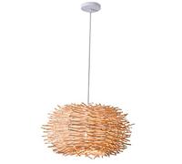 Lámpara Colgante Japonesa de bambú, lámpara de Techo Colgante Hecha a Mano con Pantalla Floral, lámpara de araña Oriental Tipo Farol para Comedor, Dormitorio, Isla de Cocina, salón de té.