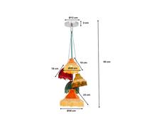 Lámpara colgante KARE Saloon Fringes, multicolor, 5 luces, E14