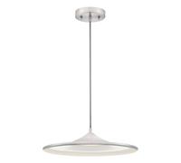 Lámpara Colgante LED 15W Disco Níquel Comedor Lámpara Salón Regulable