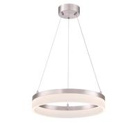 Lámpara Colgante LED 15W Lucy Níquel Vidrio Acrílico 40CM Cubrir Regulable