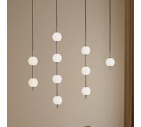 Lámpara colgante LED Audrey de UMAGE, color acero, 4 luces, Ø 12 cm
