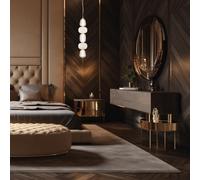 Lámpara colgante LED Caro, dorada, 40W, modelo Milagro, decorativa