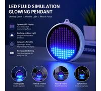 Lámpara Colgante LED con Simulación de Flujo de Agua, Adorno de Escritorio Redondo, Moderno, con Luz Fluida, Ambiente Acuático, Decoración para Escritorio de E-sports, Regalo Creativo White
