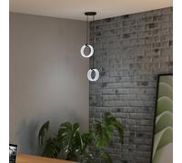 Lámpara colgante LED Decor Circle de OSRAM, 2 luces, CCT, negro