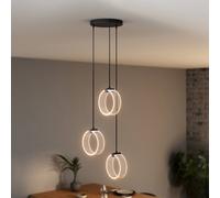 Lámpara colgante LED Decor Circle de OSRAM, 3 luces, redonda, CCT, negra
