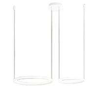 Lámpara colgante LED doble EDGE, 99W, color blanco mate, marca Perenz