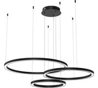 Eko-Light Lámpara colgante LED Galaxia, plástico, negro, 3 luces, 85 W