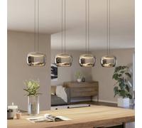 Lámpara colgante LED HORTUNAS de EGLO, longitud 126 cm, 4 luces, negra