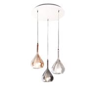 Lámpara Colgante Led Lila De Metal Y Cristal Borosilicato 3481-47-297 Fabas Luce
