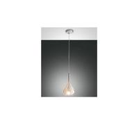 Lámpara Colgante Led Lila De Metal Y Cristal Borosilicato Ámbar 3481-40-125 Fabas Luce